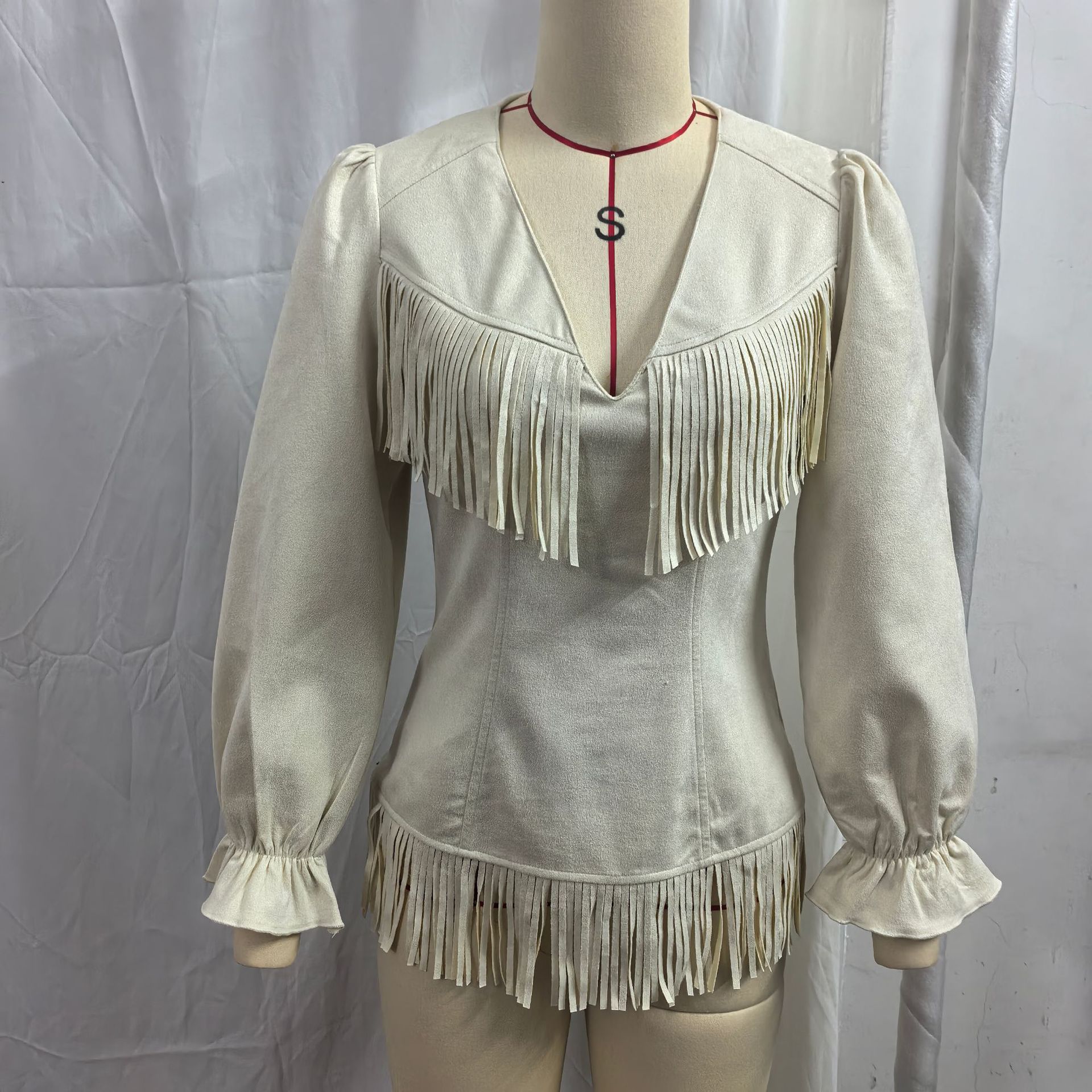 Women's Casual V-Neck Knitted Solid-Color Tassel Jacket | Luxury Home Accessories | Heulog Glow