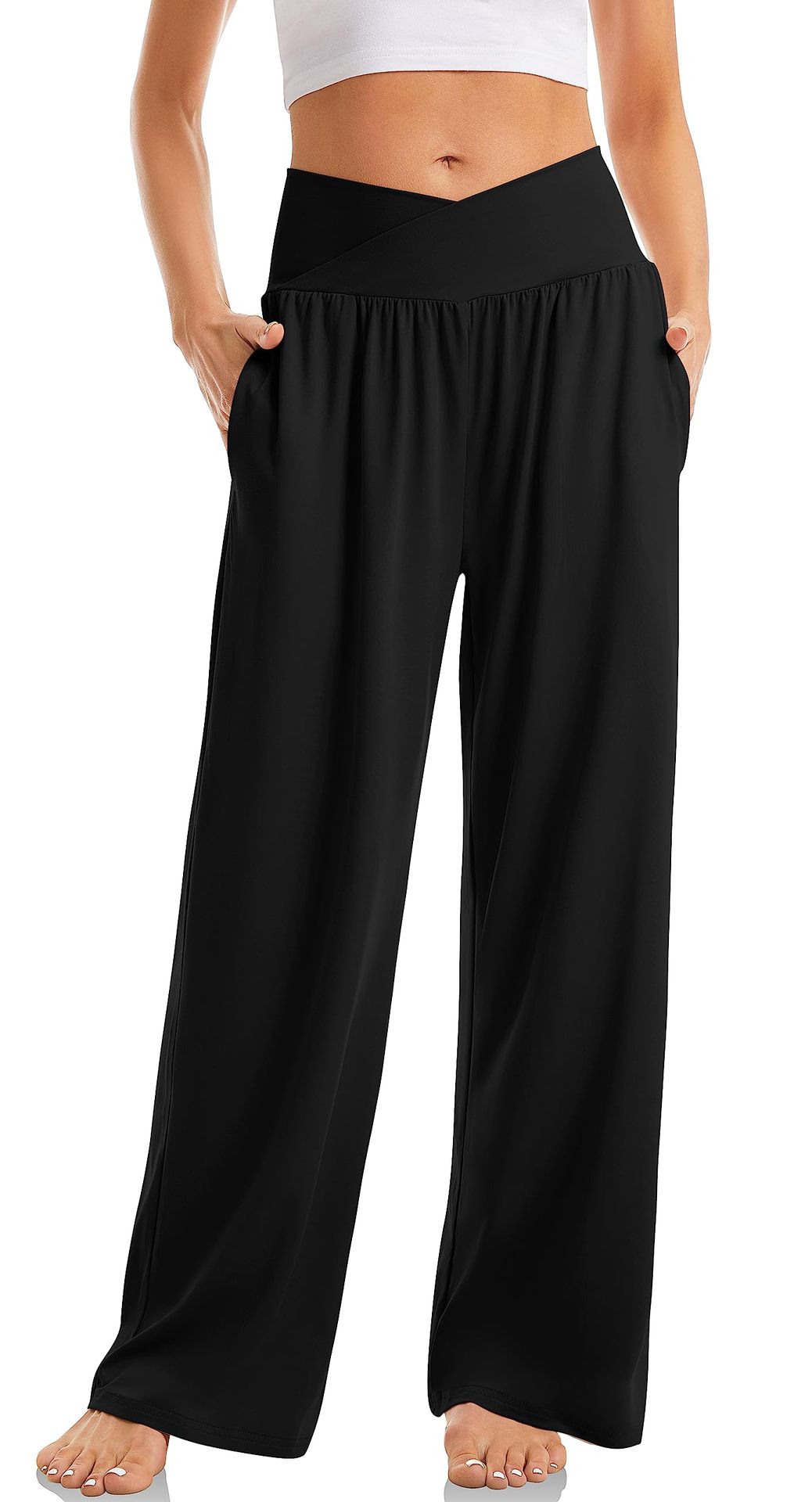 Women's Cross Waist Yoga Pants Loose Trousers Sports Pants | Luxury Home Accessories | Heulog Glow