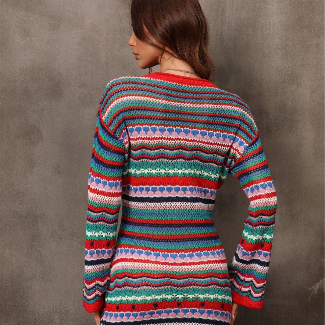 Women's Fashion Cutout Patchwork Knit Dress | Luxury Home Accessories | Heulog Glow