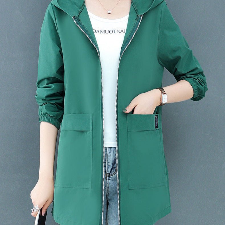 Women's Fashion Mid-Length Plus-Size Hooded Jacket | Luxury Home Accessories | Heulog Glow