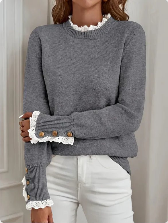Women's Fashion Personality Stitching Lace Sweater | Luxury Home Accessories | Heulog Glow