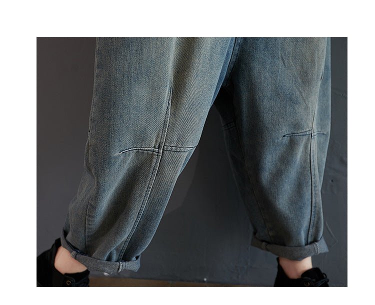 Women's Fat Sister Casual Nostalgic Denim Overalls | Luxury Home Accessories | Heulog Glow