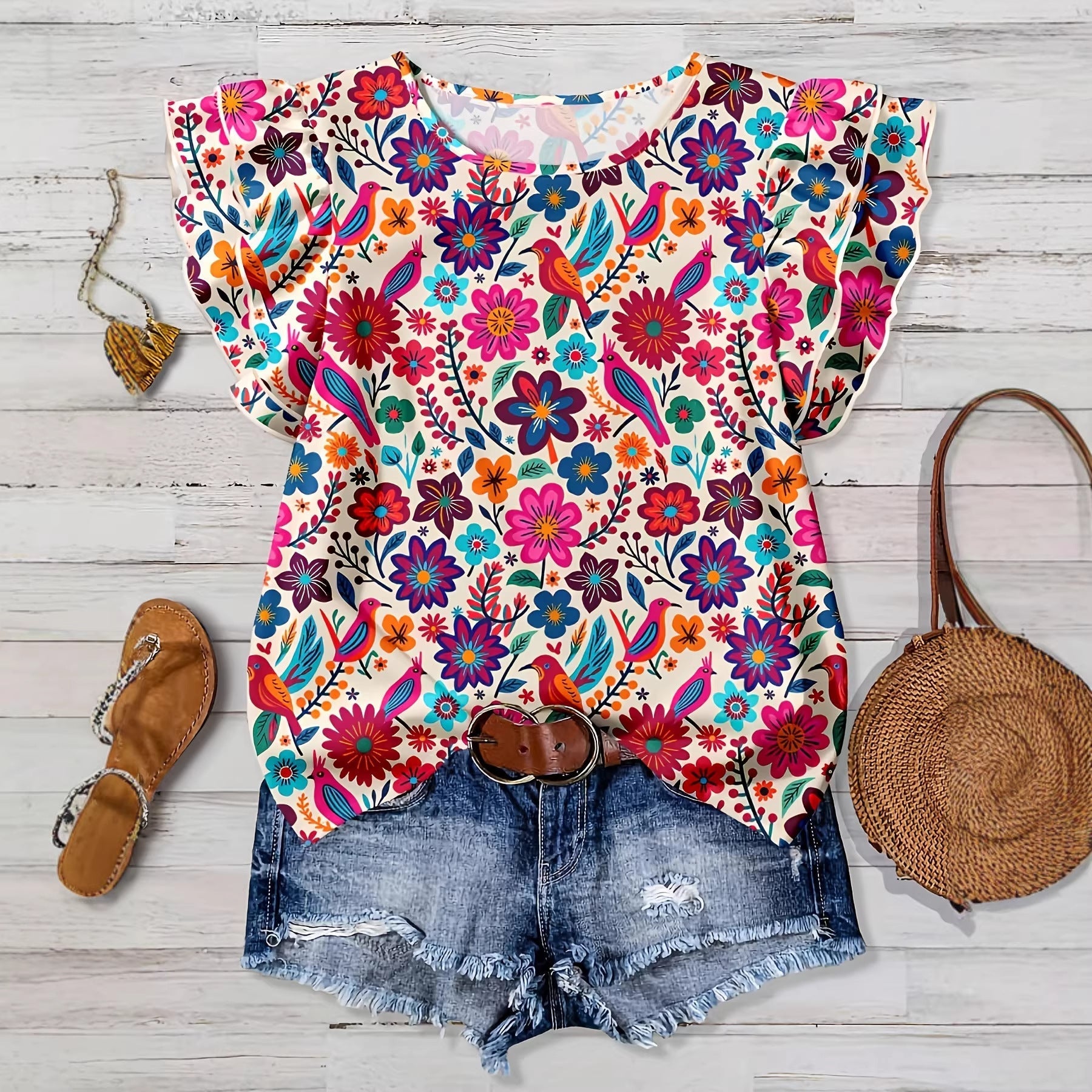 Women's Floral Print Casual Shirt Women's Summer | Luxury Home Accessories | Heulog Glow