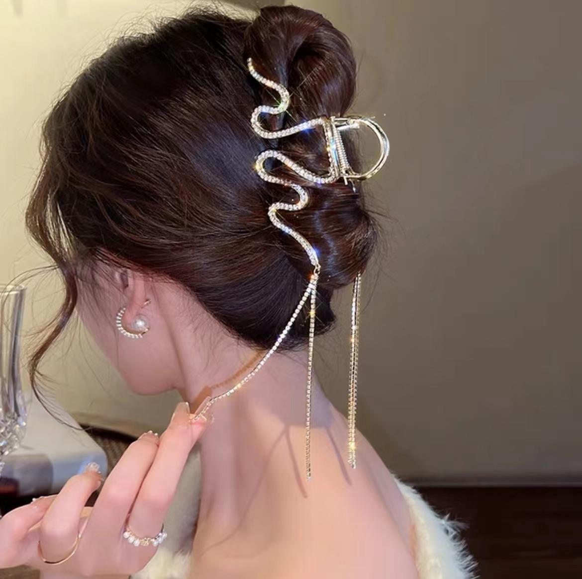 Women's High-end Hair Clip With Tassel On The Back Of The Head | Luxury Home Accessories | Heulog Glow