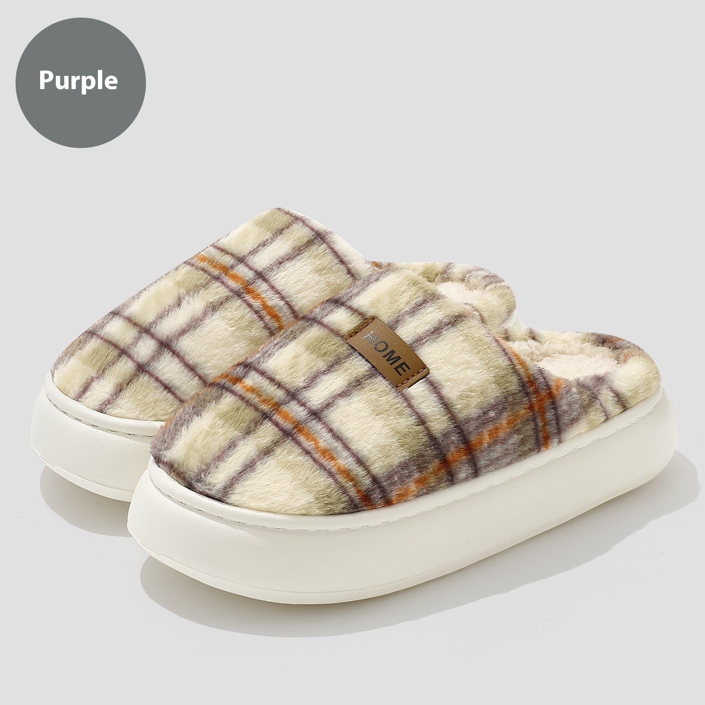 Women's Home Comfortable Warm Striped Toe Cap Cotton Slippers | Luxury Home Accessories | Heulog Glow