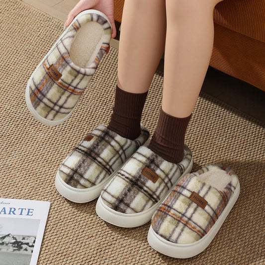 Women's Home Comfortable Warm Striped Toe Cap Cotton Slippers | Luxury Home Accessories | Heulog Glow