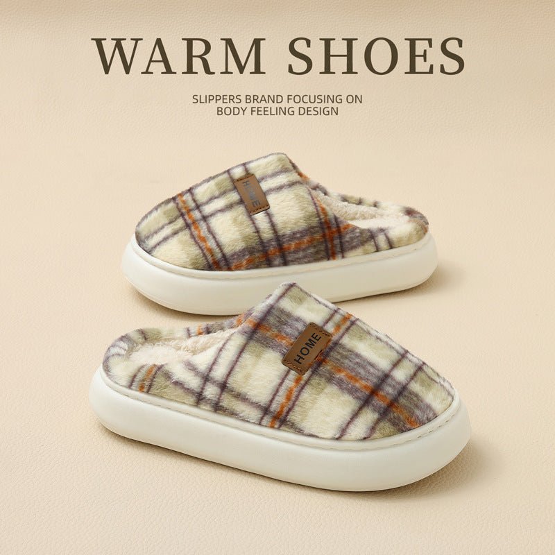 Women's Home Comfortable Warm Striped Toe Cap Cotton Slippers | Luxury Home Accessories | Heulog Glow