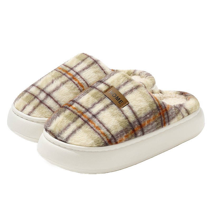 Women's Home Comfortable Warm Striped Toe Cap Cotton Slippers | Luxury Home Accessories | Heulog Glow