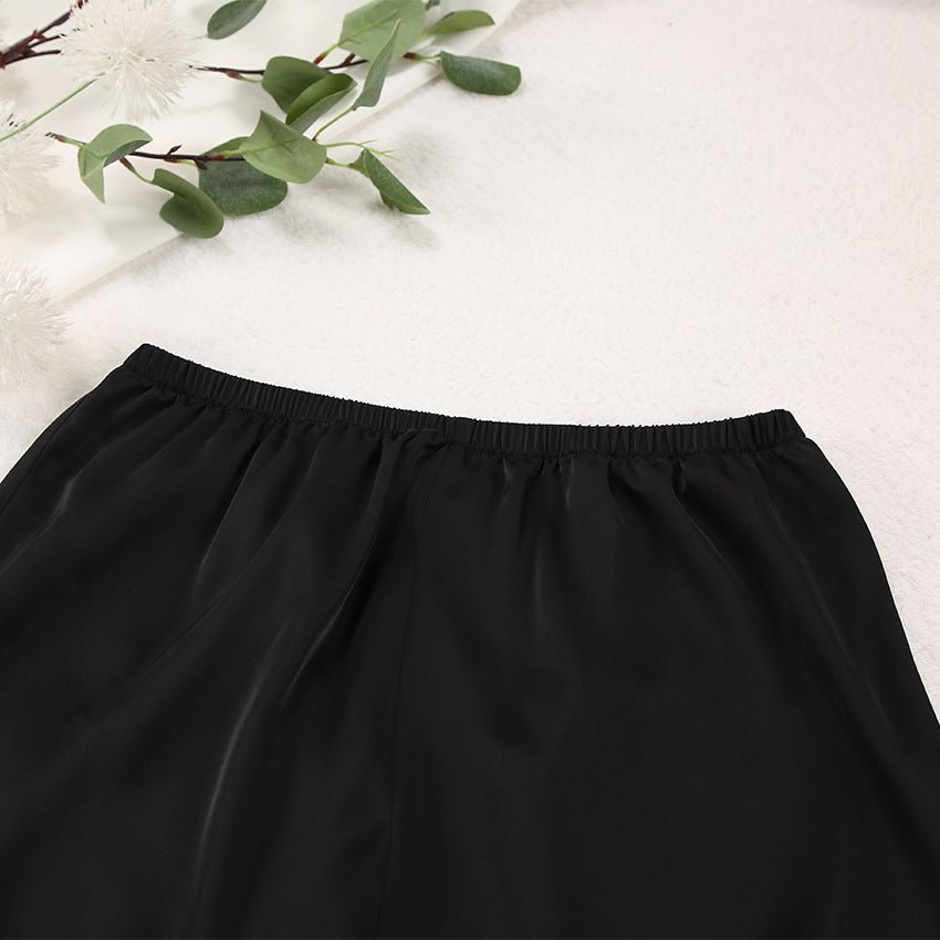 Women's Home Silk Pure Color Pajamas | Luxury Home Accessories | Heulog Glow