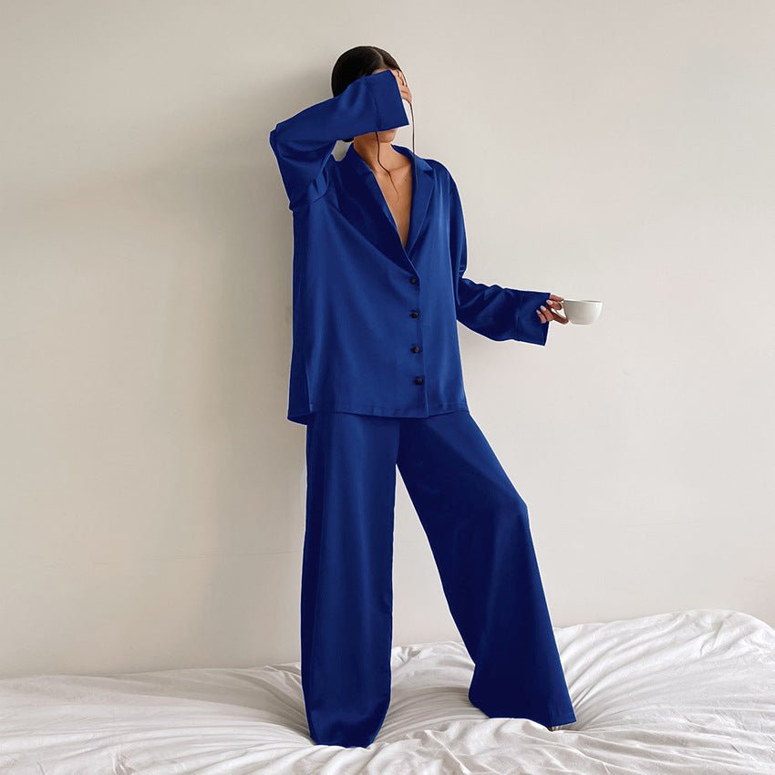 Women's Home Silk Pure Color Pajamas | Luxury Home Accessories | Heulog Glow