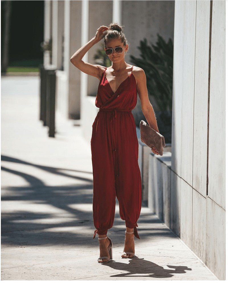 Women's Jumpsuit Flowers Print Spaghetti Strap Romper | Luxury Home Accessories | Heulog Glow
