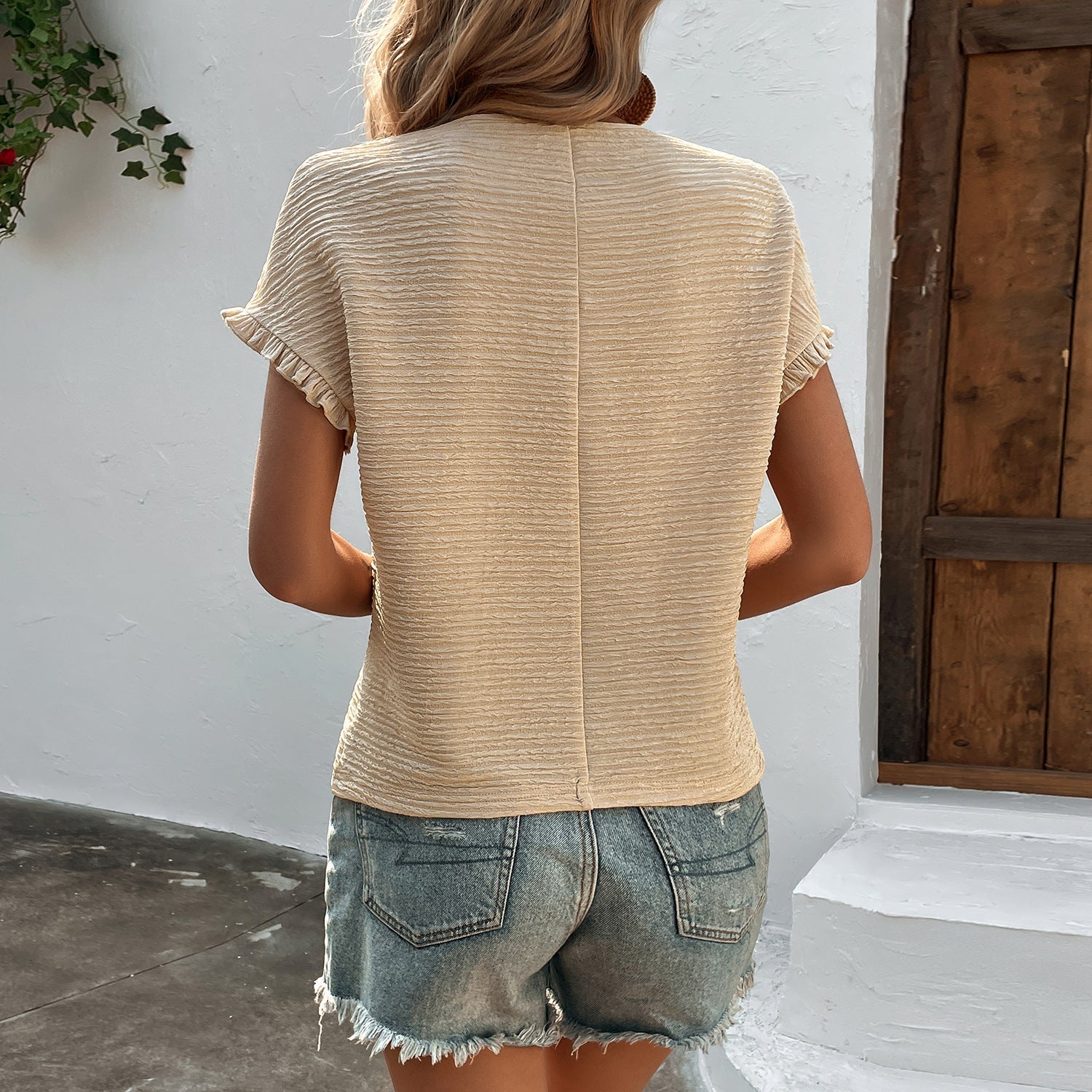 Women's Knitwear Casual Top Round Neck T-shirt | Luxury Home Accessories | Heulog Glow