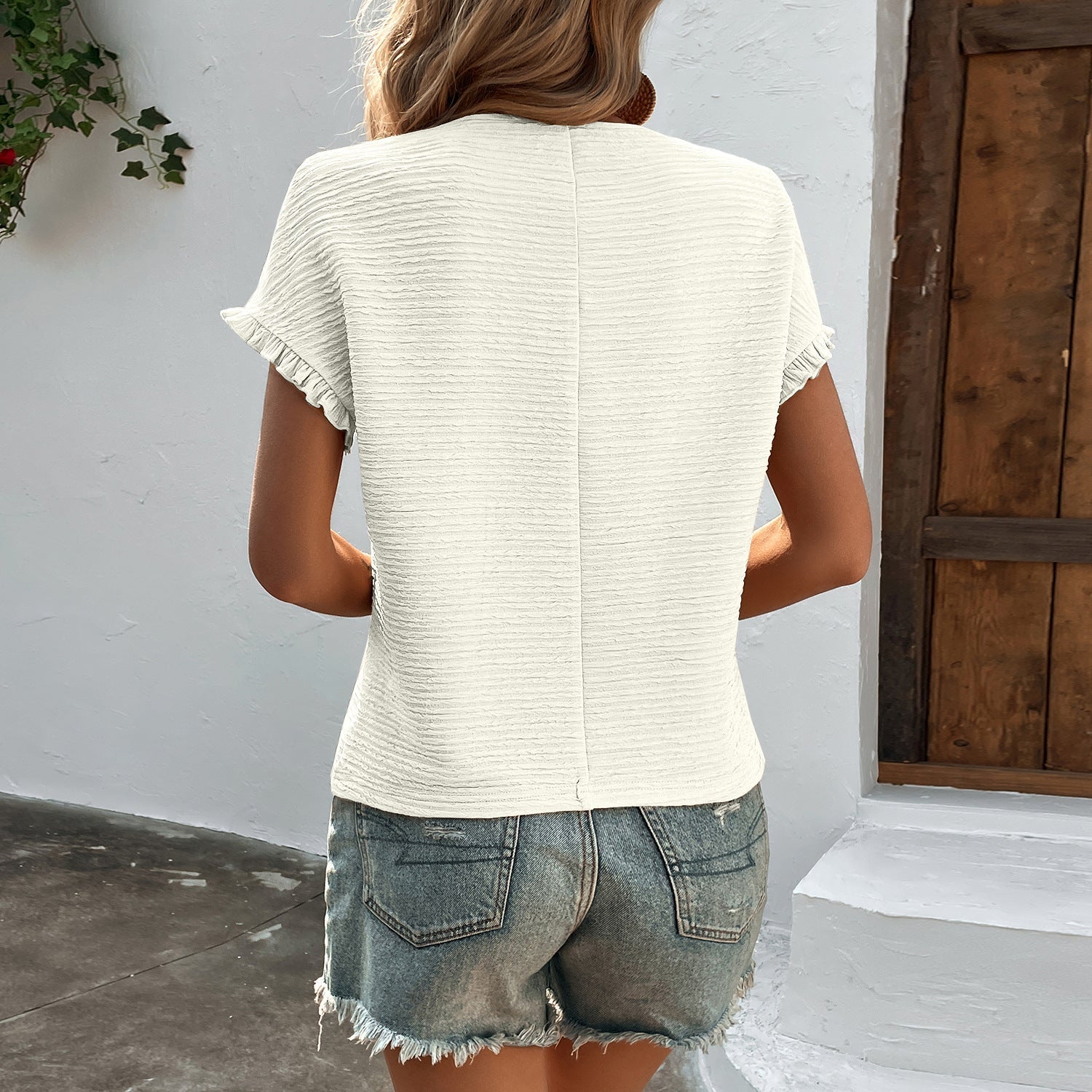 Women's Knitwear Casual Top Round Neck T-shirt | Luxury Home Accessories | Heulog Glow