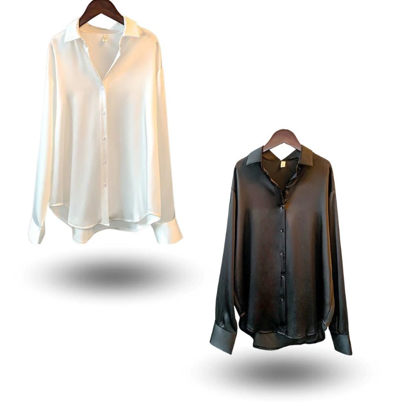 Women's Long-sleeved Satin Shirt | Luxury Home Accessories | Heulog Glow