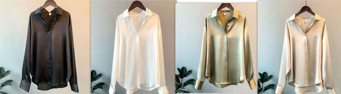 Women's Long-sleeved Satin Shirt | Luxury Home Accessories | Heulog Glow