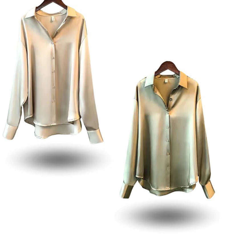 Women's Long-sleeved Satin Shirt | Luxury Home Accessories | Heulog Glow