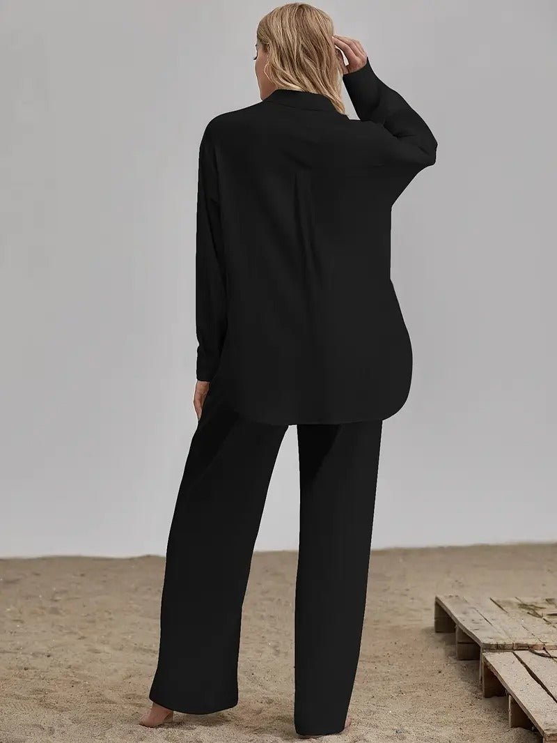 Women's Loose Shirt And Pants Set | Luxury Home Accessories | Heulog Glow