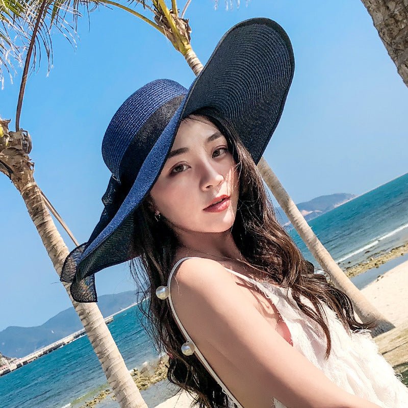 Women's Seaside Summer Vacation Foldable Sun Hat With Wide Brim | Luxury Home Accessories | Heulog Glow