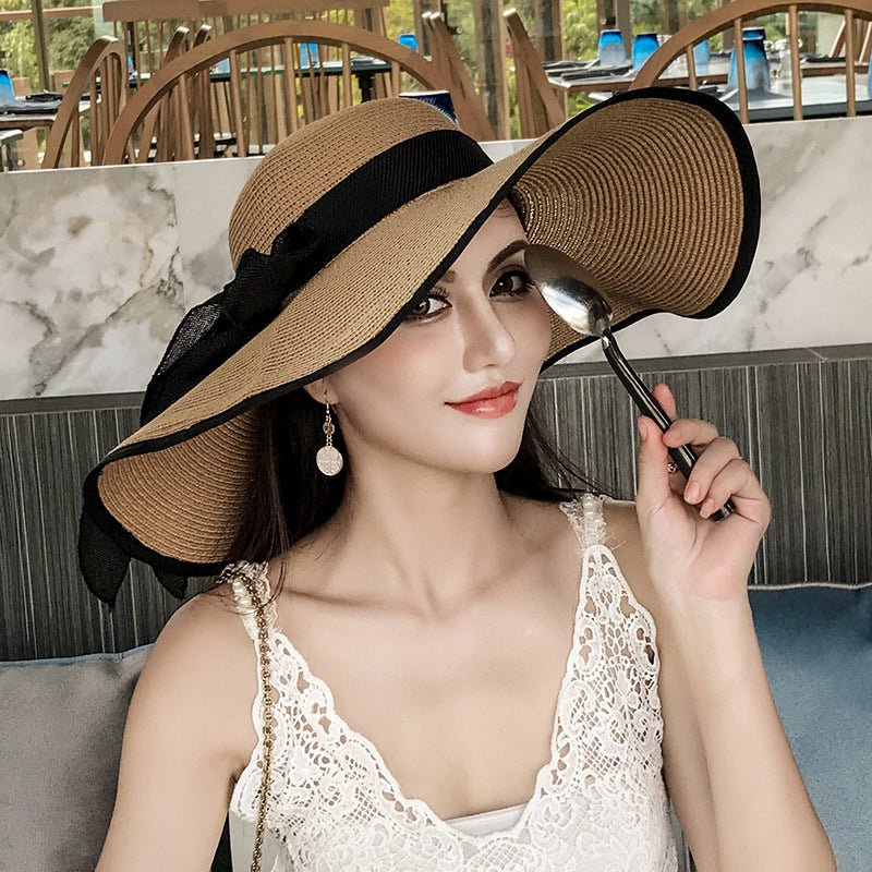 Women's Seaside Summer Vacation Foldable Sun Hat With Wide Brim | Luxury Home Accessories | Heulog Glow