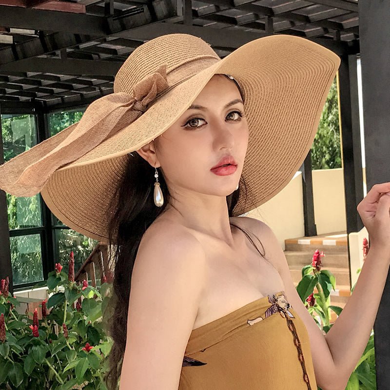 Women's Seaside Summer Vacation Foldable Sun Hat With Wide Brim | Luxury Home Accessories | Heulog Glow