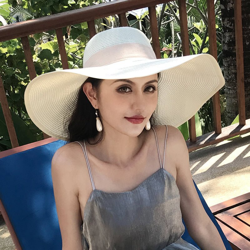 Women's Seaside Summer Vacation Foldable Sun Hat With Wide Brim | Luxury Home Accessories | Heulog Glow