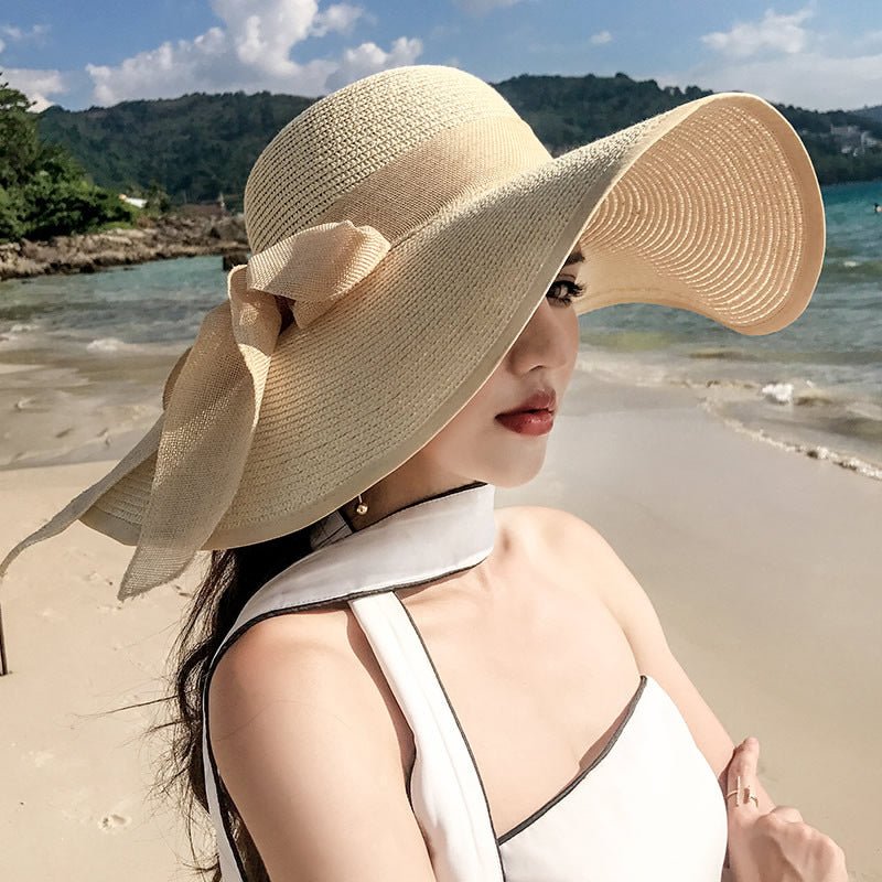 Women's Seaside Summer Vacation Foldable Sun Hat With Wide Brim | Luxury Home Accessories | Heulog Glow