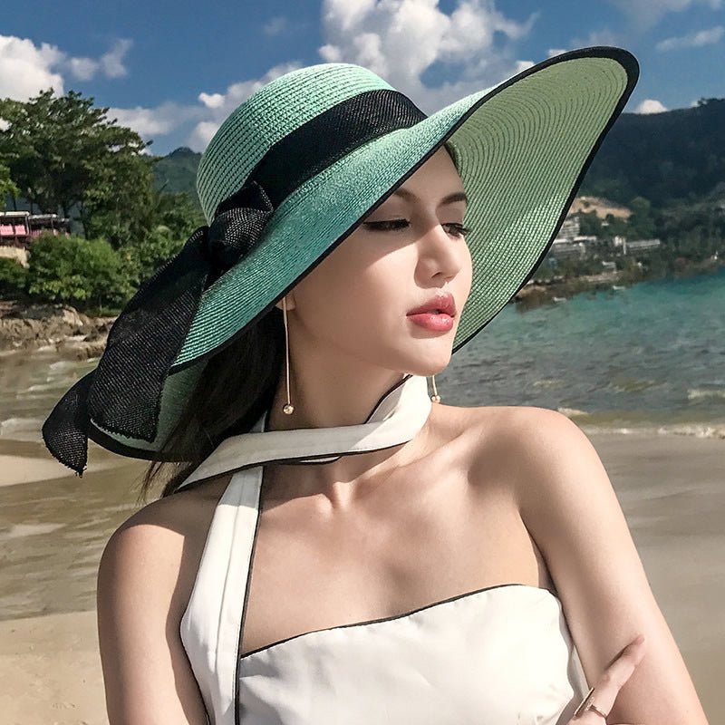 Women's Seaside Summer Vacation Foldable Sun Hat With Wide Brim | Luxury Home Accessories | Heulog Glow
