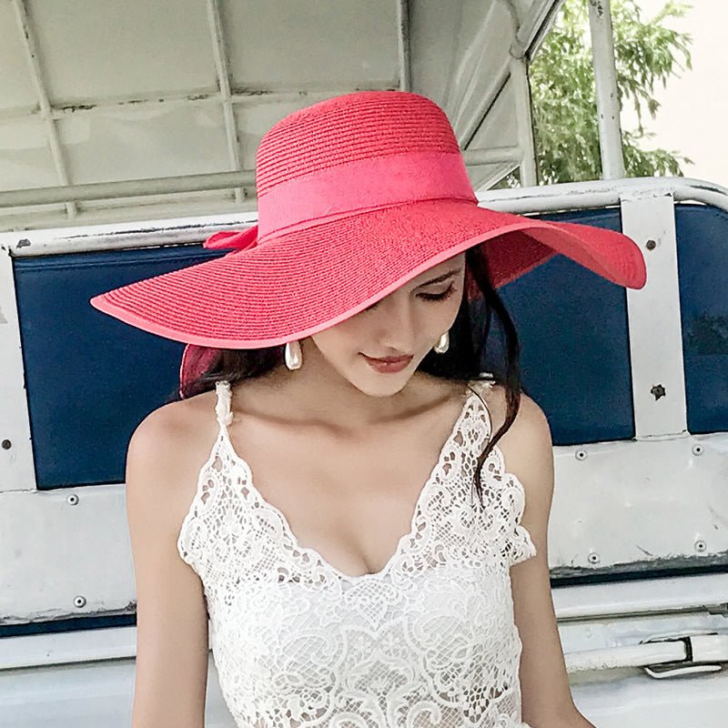 Women's Seaside Summer Vacation Foldable Sun Hat With Wide Brim | Luxury Home Accessories | Heulog Glow
