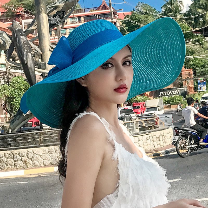 Women's Seaside Summer Vacation Foldable Sun Hat With Wide Brim | Luxury Home Accessories | Heulog Glow