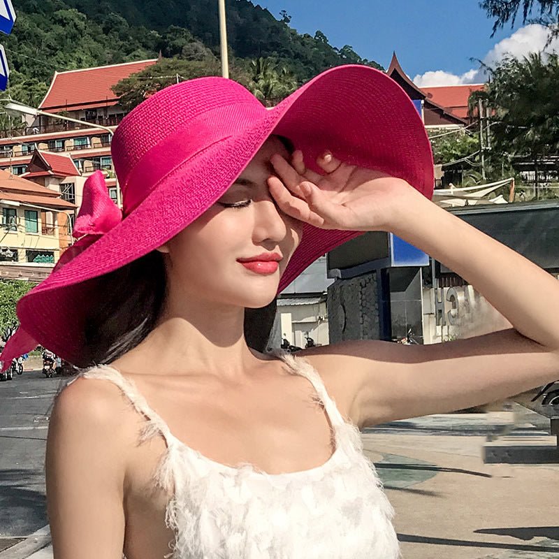Women's Seaside Summer Vacation Foldable Sun Hat With Wide Brim | Luxury Home Accessories | Heulog Glow