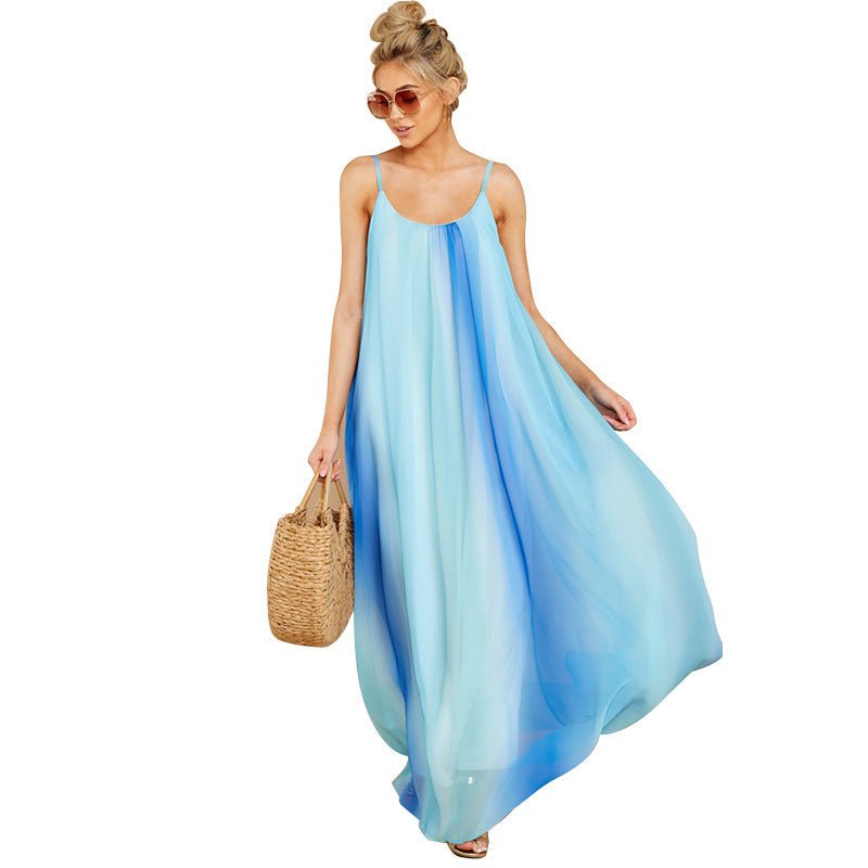 Women's Sexy Gradient Chiffon Strap Beach Dress | Luxury Home Accessories | Heulog Glow