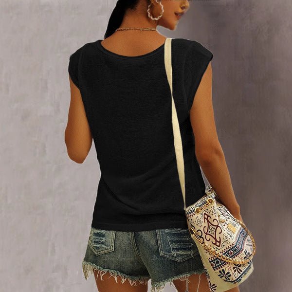 Women's Short-sleeve Wish-style Western-style Tank Top | Luxury Home Accessories | Heulog Glow