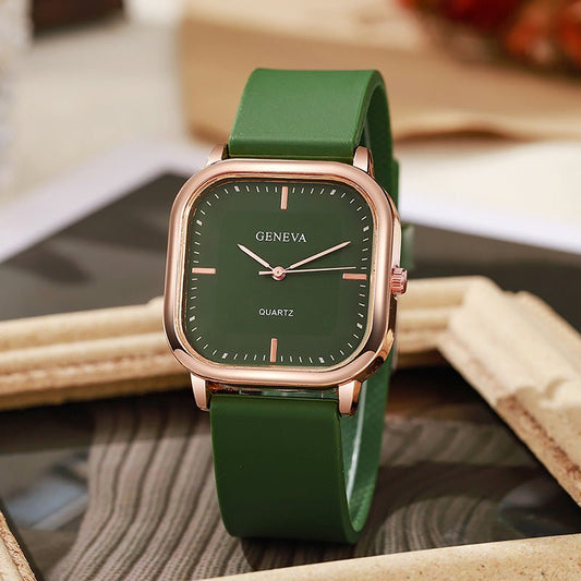 Women's Silicone Strap Fashionable Rose Gold Watch | Luxury Home Accessories | Heulog Glow