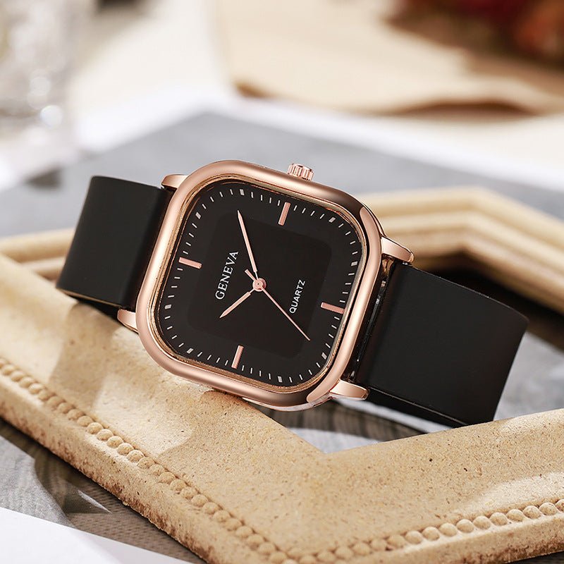 Women's Silicone Strap Fashionable Rose Gold Watch | Luxury Home Accessories | Heulog Glow