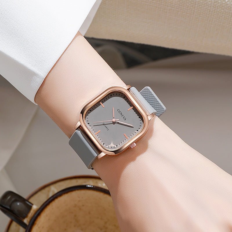 Women's Silicone Strap Fashionable Rose Gold Watch | Luxury Home Accessories | Heulog Glow