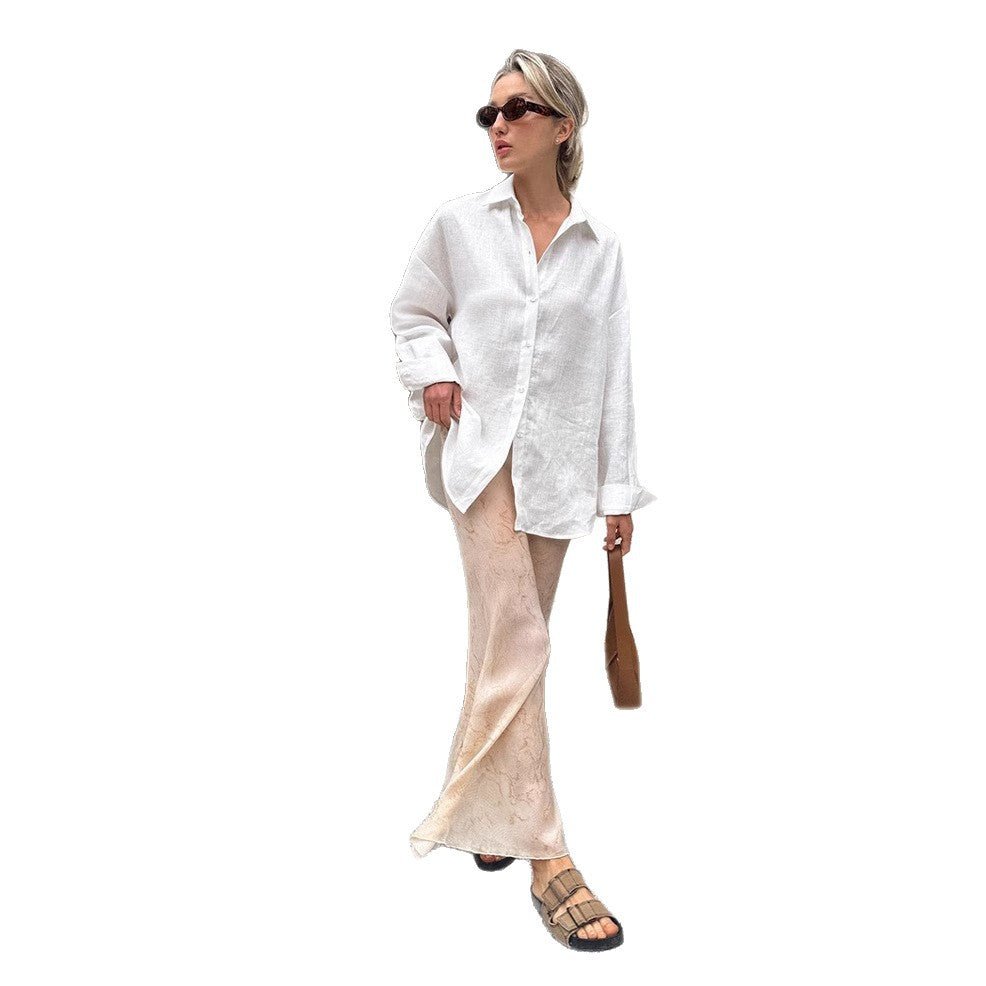 Women's Solid Color Casual Long Sleeves Cardigan Coat Blouse | Luxury Home Accessories | Heulog Glow