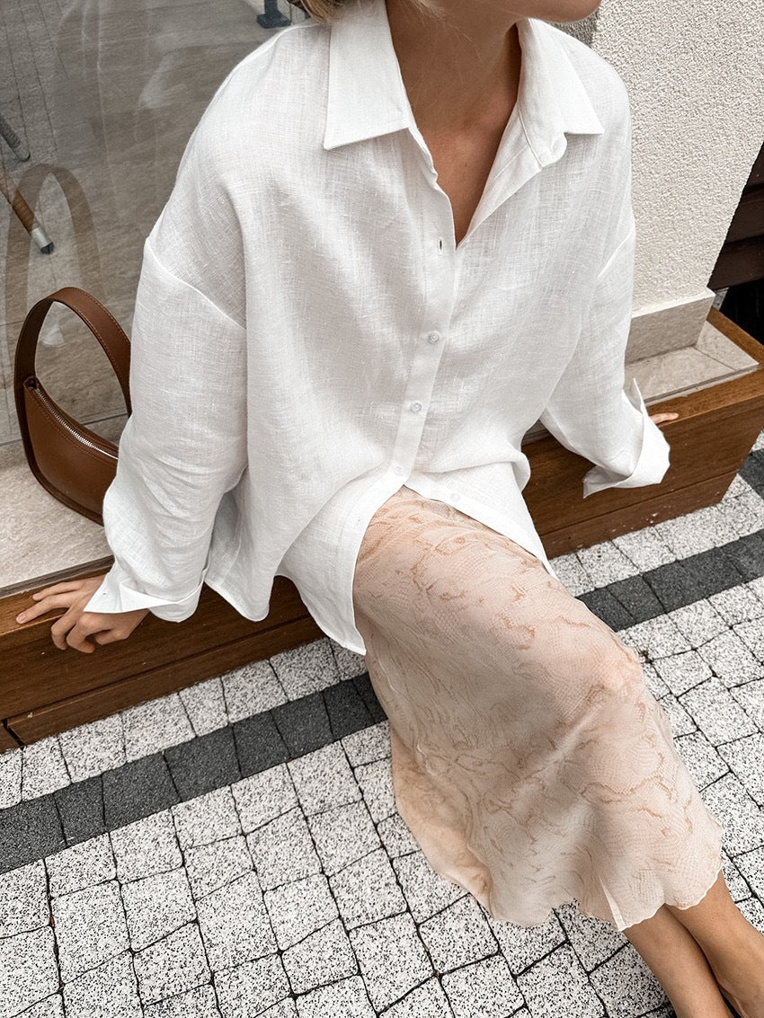 Women's Solid Color Casual Long Sleeves Cardigan Coat Blouse | Luxury Home Accessories | Heulog Glow