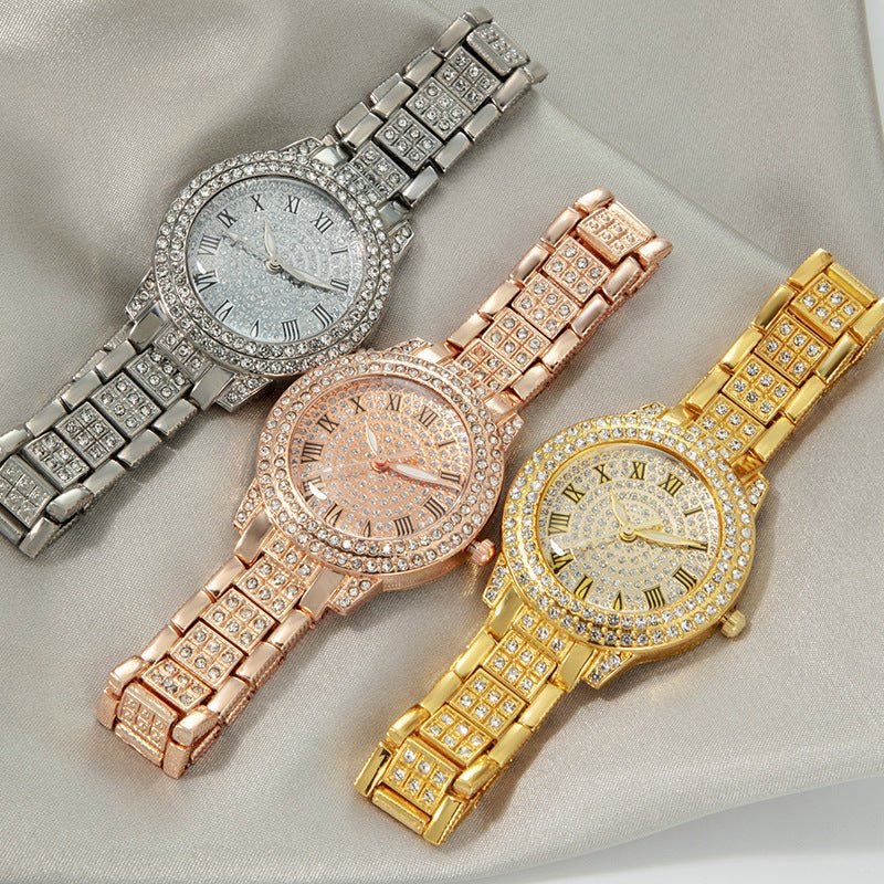 Women's Starry Rhinestone Watch Digital Roman Diamond | Luxury Home Accessories | Heulog Glow