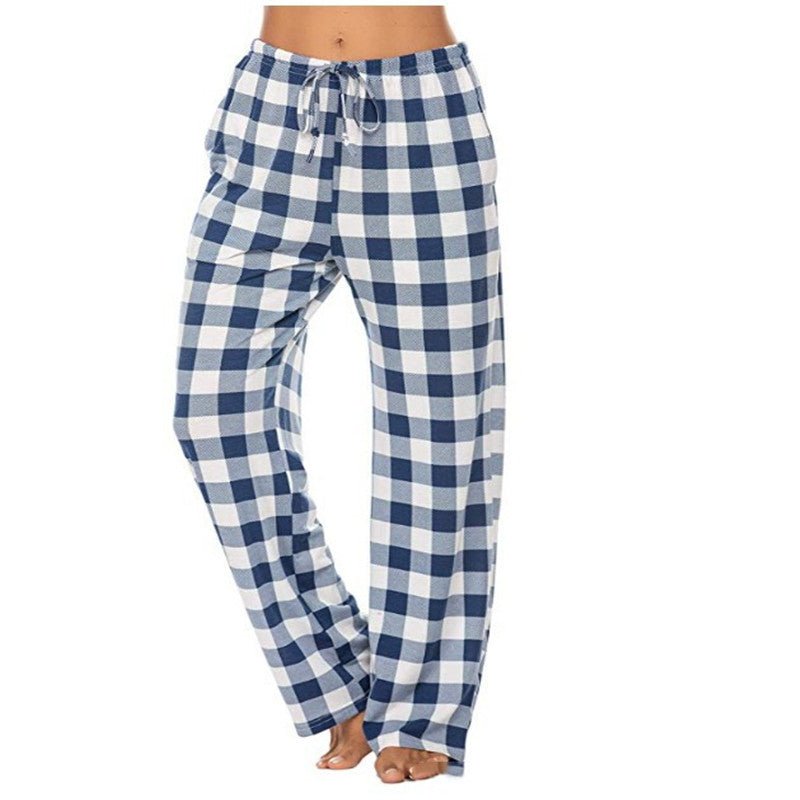 Women's Stretch Plaid Casual Pants With Pockets | Luxury Home Accessories | Heulog Glow
