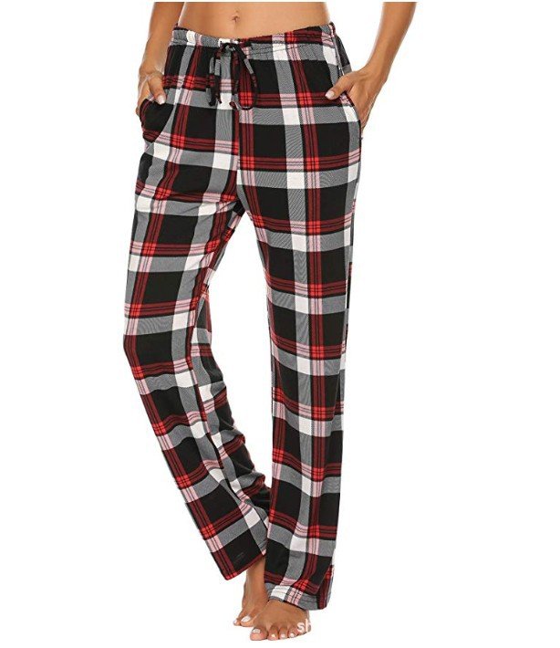 Women's Stretch Plaid Casual Pants With Pockets | Luxury Home Accessories | Heulog Glow