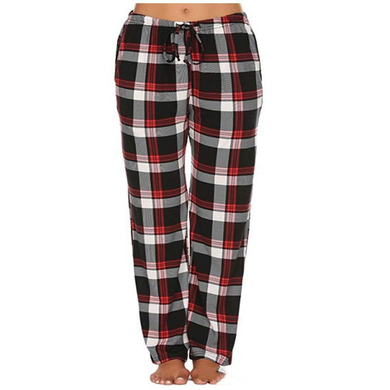 Women's Stretch Plaid Casual Pants With Pockets | Luxury Home Accessories | Heulog Glow