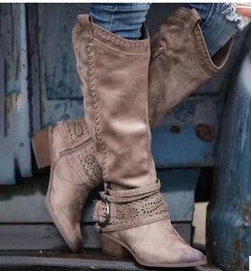 Women's Suede Knight Boots | High Tube Martin Boots | European Fashion | 6 Colours | EU 35–43 | Michan Direct | Luxury Home Accessories | Heulog Glow