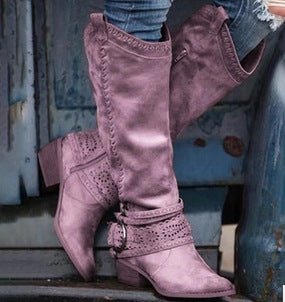 Women's Suede Knight Boots | High Tube Martin Boots | European Fashion | 6 Colours | EU 35–43 | Michan Direct | Luxury Home Accessories | Heulog Glow