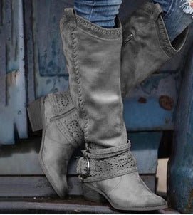 Women's Suede Knight Boots | High Tube Martin Boots | European Fashion | 6 Colours | EU 35–43 | Michan Direct | Luxury Home Accessories | Heulog Glow