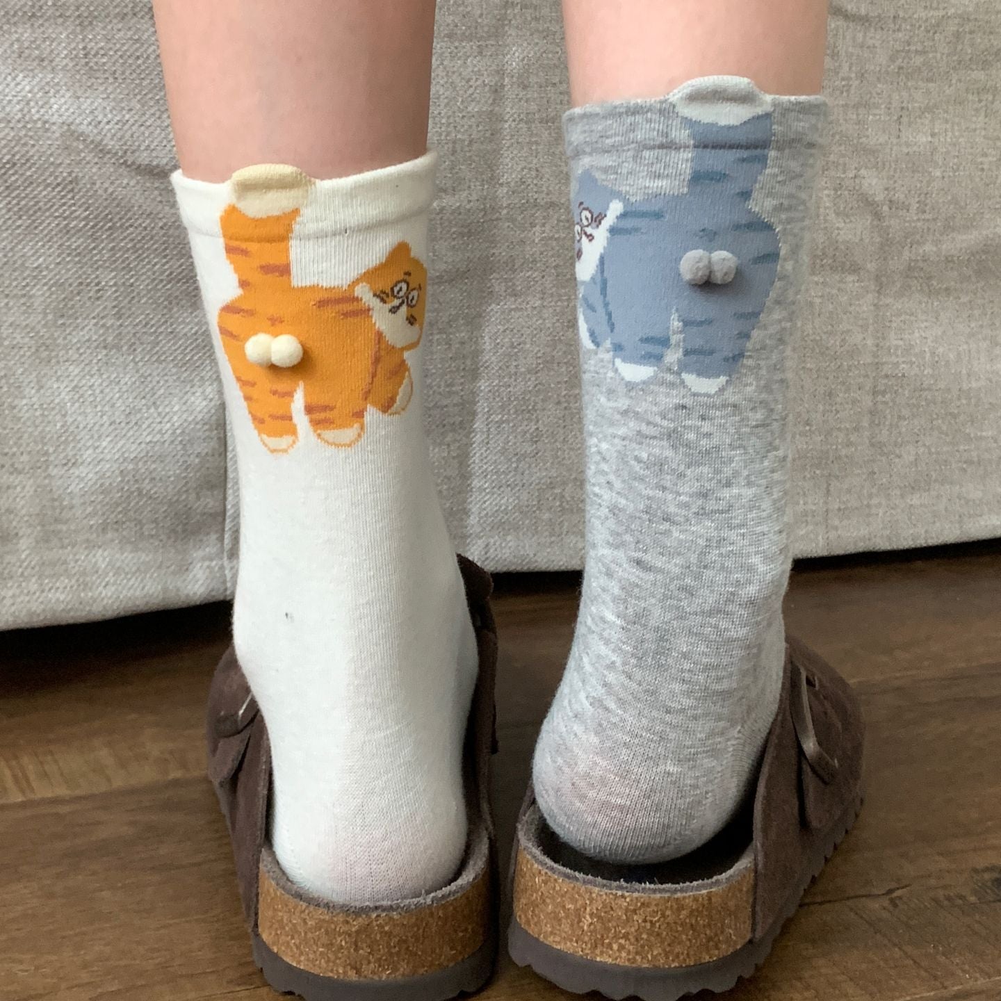 Women's Thin Solid Color Cute Cartoon Funny Long Socks | Luxury Home Accessories | Heulog Glow