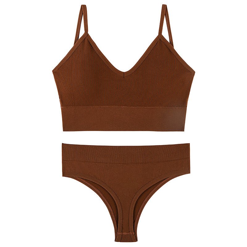 Women's Underwear Small Chest Push-up Thin Wireless Large Size Sports Sling Vest French Triangle Cup Bra Set | Luxury Home Accessories | Heulog Glow