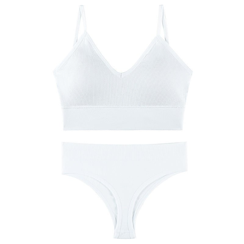 Women's Underwear Small Chest Push-up Thin Wireless Large Size Sports Sling Vest French Triangle Cup Bra Set | Luxury Home Accessories | Heulog Glow