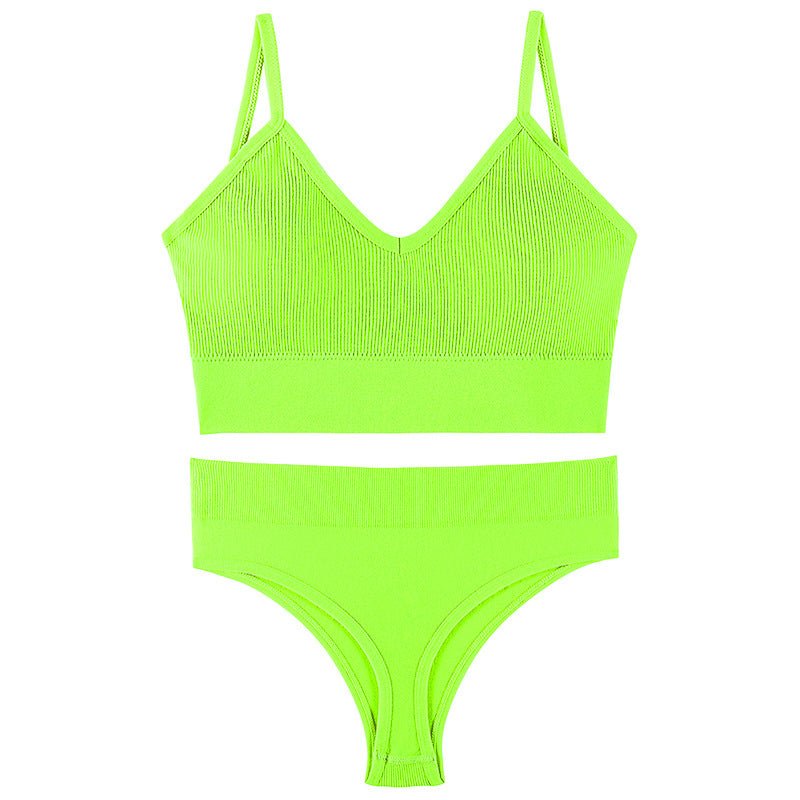 Women's Underwear Small Chest Push-up Thin Wireless Large Size Sports Sling Vest French Triangle Cup Bra Set | Luxury Home Accessories | Heulog Glow