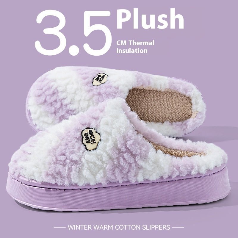 Women's Warm Non-slip Mute Velvet Cotton Slippers | Luxury Home Accessories | Heulog Glow