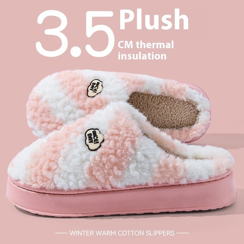 Women's Warm Non-slip Mute Velvet Cotton Slippers | Luxury Home Accessories | Heulog Glow